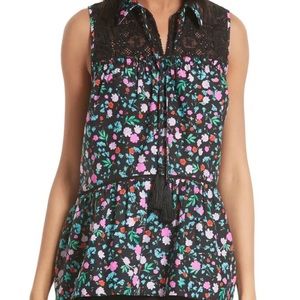Kate Spade Greenhouse Lace Yoke Top